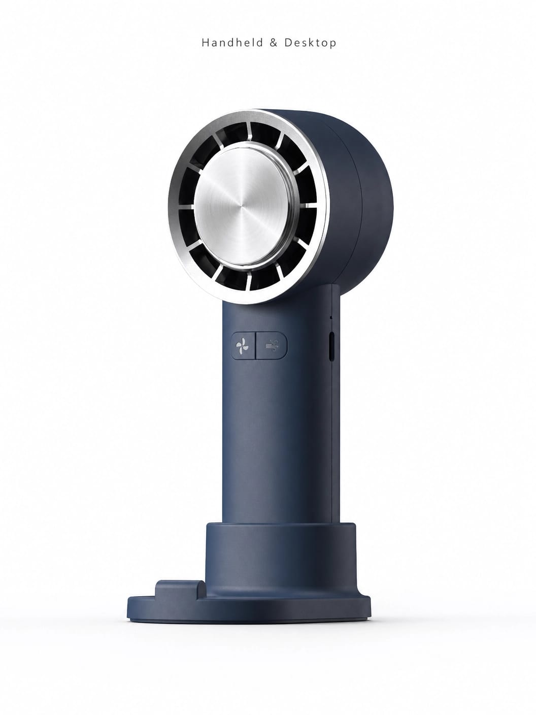 Mini Turbo Jet Handheld Fan – Portable USB Rechargeable Pocket Fan with Desktop Stand