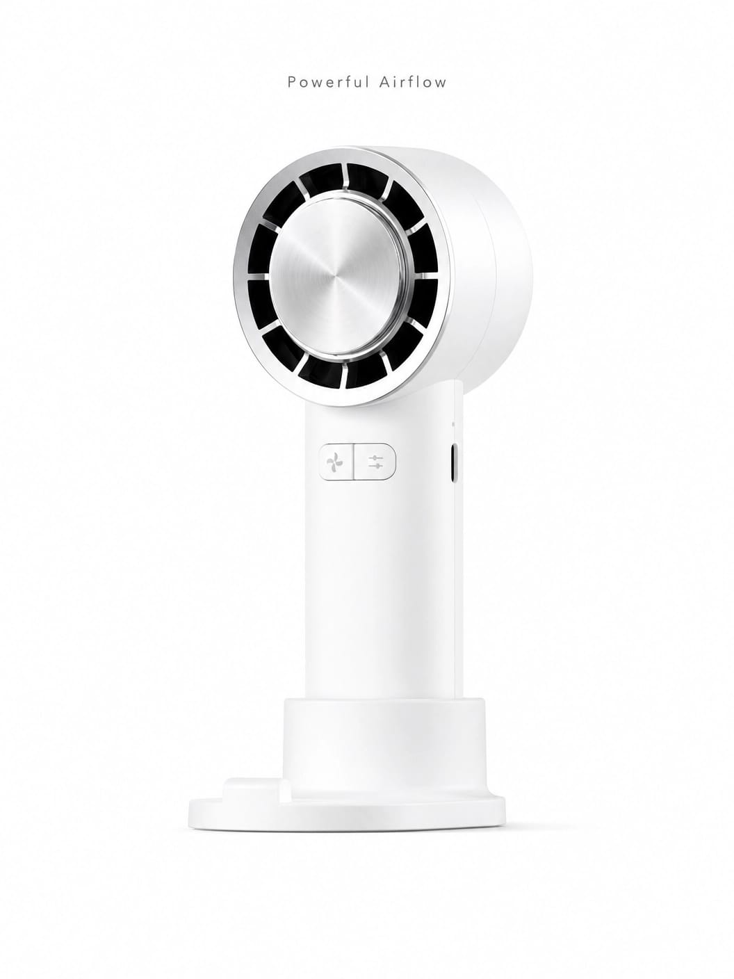 Mini Turbo Jet Handheld Fan – Portable USB Rechargeable Pocket Fan with Desktop Stand
