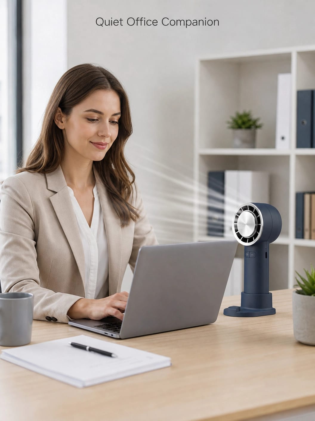 Mini Turbo Jet Handheld Fan – Portable USB Rechargeable Pocket Fan with Desktop Stand