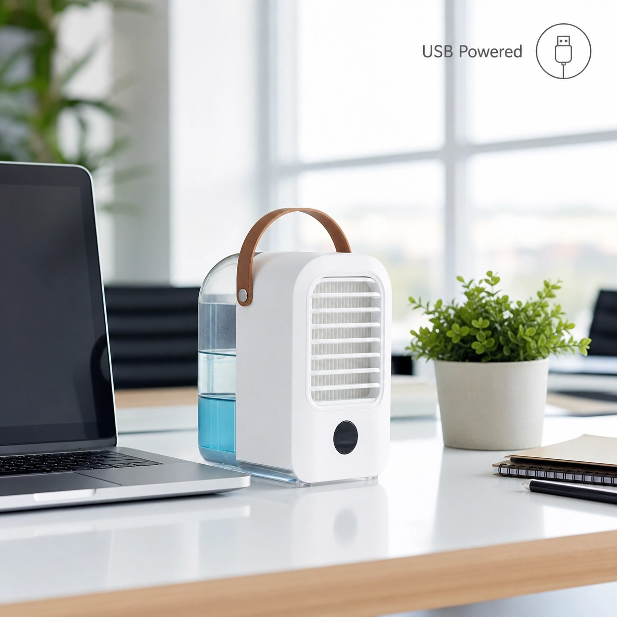 ❄️ Portable Mini Air Cooler – Compact USB Cooling Fan with Water Tank