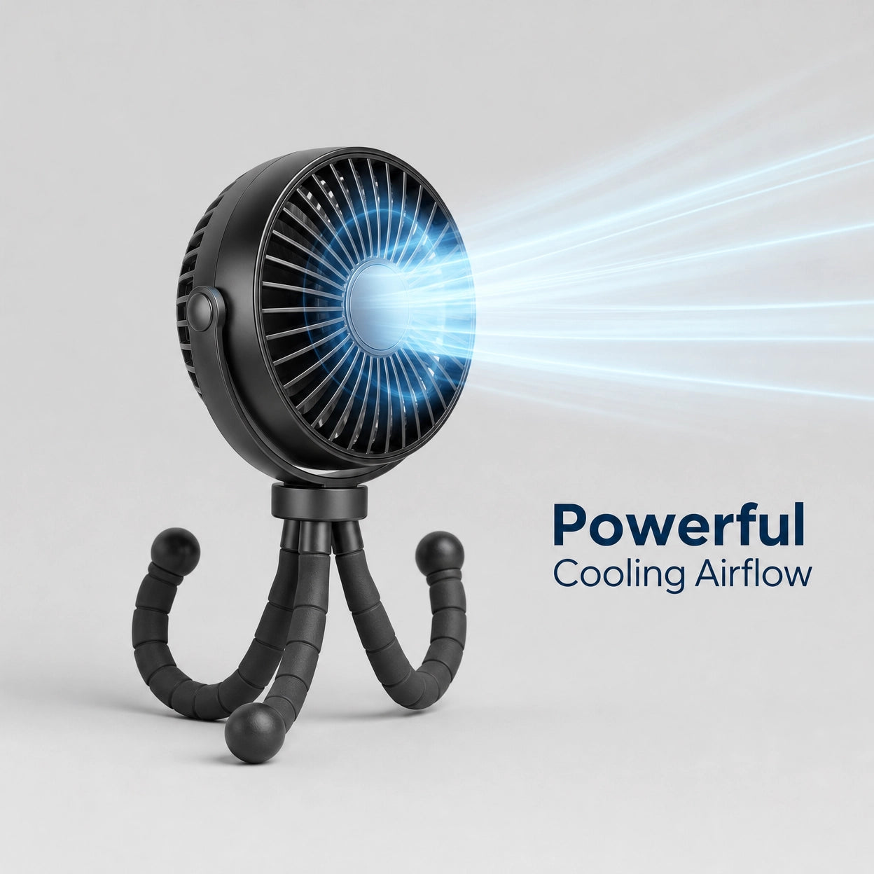 🌪️ Flexible Tripod Fan – Portable, USB Rechargeable & 360° Adjustable