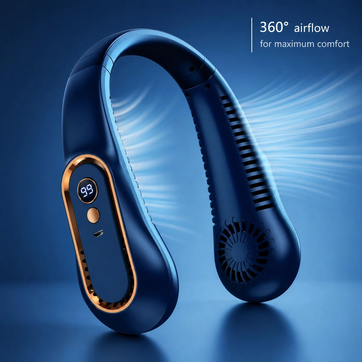 ArcticFlow™ LED Neck Fan – Portable Hands-Free Cooling