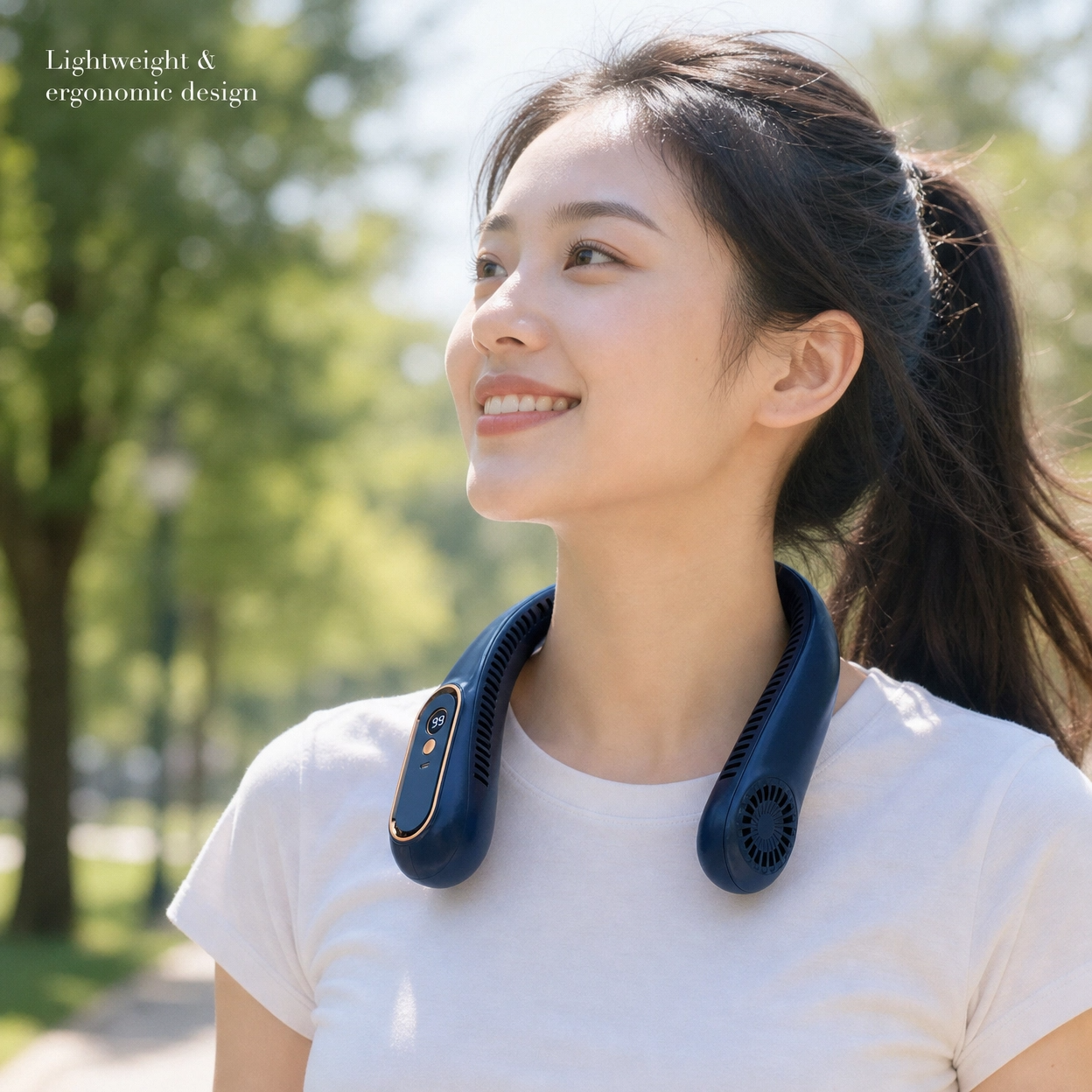 ArcticFlow™ LED Neck Fan – Portable Hands-Free Cooling